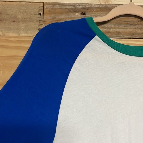 Old Navy size large white and blue Reagan long sleeve t-shirt - Picture 3 of 5